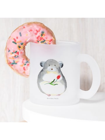 Mr. & Mrs. Panda Teeglas Chinchilla Blume ohne Spruch in Transparent