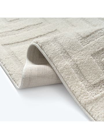 KADIMA DESIGN Teppichläufer Geometrisch pflegeleicht Wohnzimmer Schlafzimmer Flur in Creme