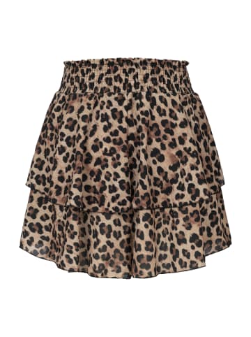 Cloud5ive Cloud5ive Tiered Mini Skirt in brown/black