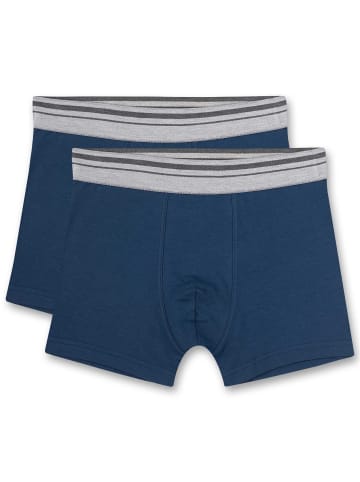 Sanetta Boxershort 2er Pack in Dunkelblau/Grau