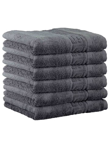 Cawö Gästetuch 6er Pack in Anthrazit