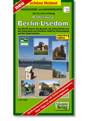 Barthel Landkarte/Globus - Doktor Barthel Karte Radfernweg Berlin-Usedom