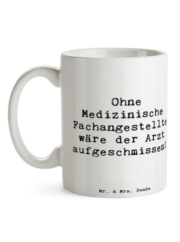 Mr. & Mrs. Panda Kaffeebecher Spruch Medizinische Fachangestellt... in Weiß