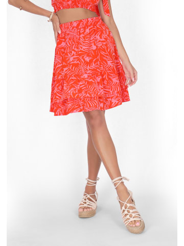 IZIA Women Skirt in orange pink