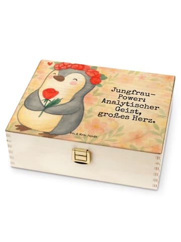 Mr. & Mrs. Panda Teebox Jungfrau Astrologie Design mit Spruch in Weiß