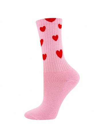 ewers 3er-Set Socken Herz/Smile/Herzen 3er Pack in pink/weiß
