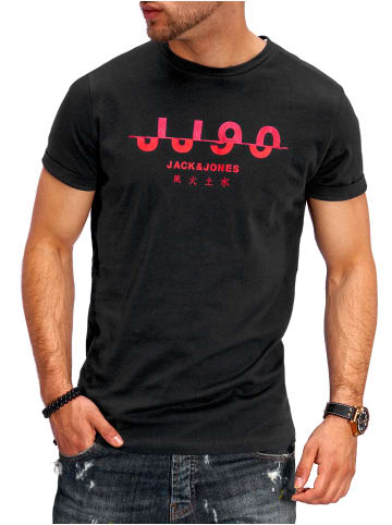 Jack & Jones T-Shirt - JJJOR90TEE mit Print O-Neck in Schwarz