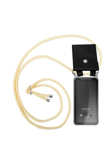 cadorabo Handykette für Samsung Galaxy J1 2016 Hülle in CREME BEIGE