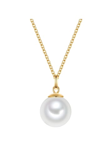 Rafaela Donata Kette aus Sterling Silber mit Muschelkernperle in gelbgold