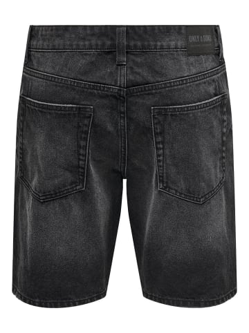 Only&Sons Shorts 'Edge Box' in schwarz