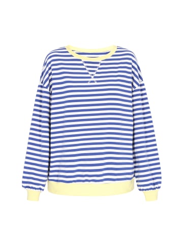 Swirly Women Sweatshirt in Blue Stripes