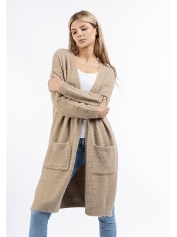 Usha Damen Strick Cardigan in Beige