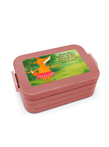 Mr. & Mrs. Panda MEPAL Bentobox Fuchs Ballerina Design mit Spruch in Rot Pastell