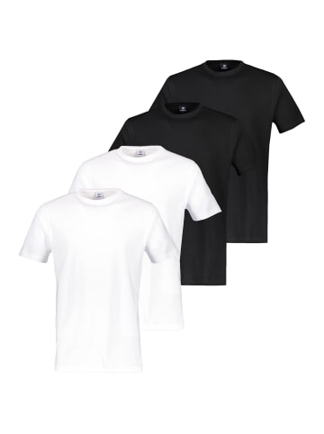 Lerros T-Shirt Basic in Schwarz / weiß