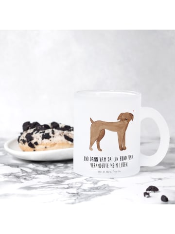 Mr. & Mrs. Panda Teetasse Hund Dogge mit Spruch in Transparent