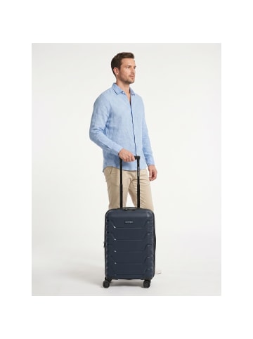 Smartbox Edition 01 4 Rollen Kabinentrolley 55 cm mit Dehnfalte in navy