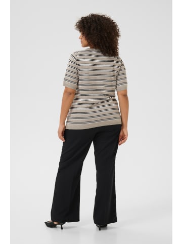 KAFFE curve Strickpullover KClizzy Regular fit in Elephant Mel.-Black/Chalk