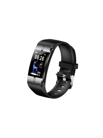 Maxcom FW34 Silver FitVibe Pro Health and Fitness Monitor Schwarz in Schwarz