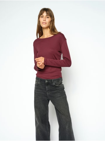 Mos Mosh Langarmshirt in aubergine