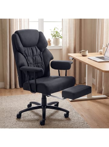 HOMCOM Massage-Bürostuhl-72 x 77 x 122,5 cm-Schwarz