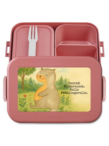 Mr. & Mrs. Panda Bento Box Otter Bauch Design mit Spruch in Rot Pastell