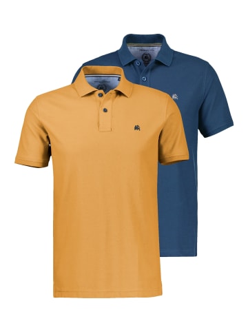 Lerros Poloshirt Basic in Blau / gelb