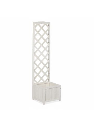 relaxdays Rankkasten in Weiß - (H)145,5 cm