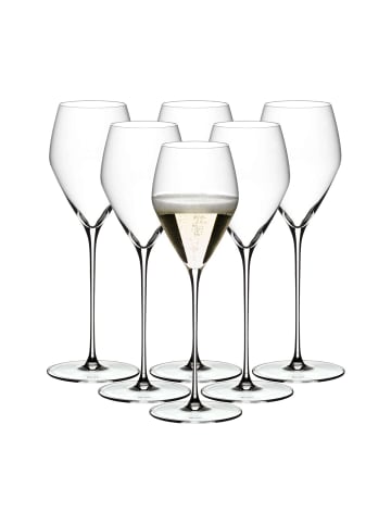 RIEDEL Glas 6er Set Champagner Weingläser Veloce 327 ml in transparent