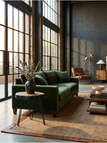 KADIMA DESIGN Beistelltisch Akazie Massivholz / Metall Industrial 40x40x32cm