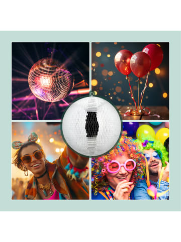 relaxdays Discokugel in Silber - Ø 50 cm