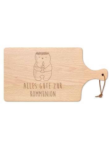 Mr. & Mrs. Panda Schneidebrett Holz Bär Kommunion mit Spruch in Transparent