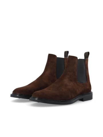 Bianco Wildlederstiefelette in DarkBrown