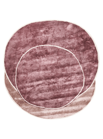 Beliani Kurzflor KANRACH in Rosa/Beige - (W) 200 x (L) 200 cm