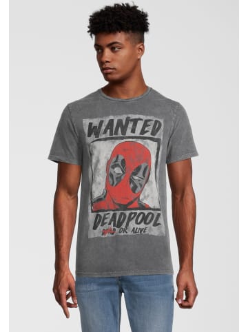 Re:Covered T-Shirt Deadpool Wanted Poster in Grey