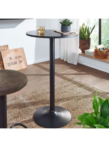 KADIMA DESIGN Design Bartisch Stehtisch Ø 60 cm Metall / Holz