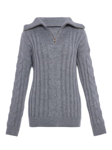 aleva Damen Sweater in HELLGRAU MELANGE