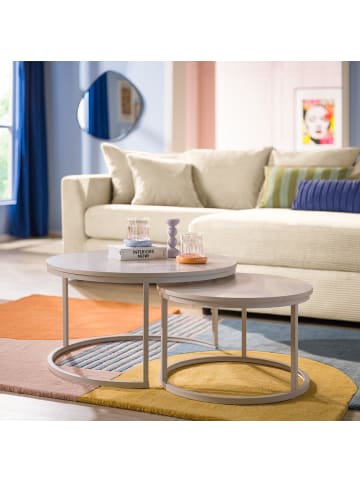 home24 home24 Couchtisch 2er-Set aus Holzwerkstoff in Kaschmir - 106 x 44 x 87 cm in Beige
