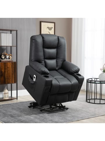 HOMCOM Massagesessel-90L x 98B x 102H cm-Schwarz