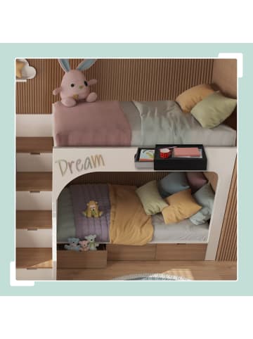 relaxdays 2 x Nachttisch klemmbar in Schwarz - (B)37 x (H)14 x (T)26,5 cm
