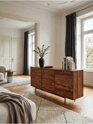 KADIMA DESIGN Charmantes Sheesham Sideboard, 150 cm Breit, 3 Türen, für Wohnräume