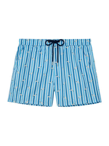 HOM Badeshorts Goeland Beach Boxer in blue stripes