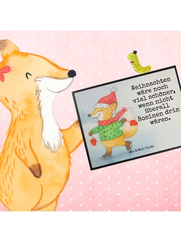 Mr. & Mrs. Panda schreibtischunterlage Fuchs  Schlittschuhe Desi... in Weiß