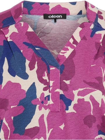 Olsen Shirt Clara in himbeer blau - 0001