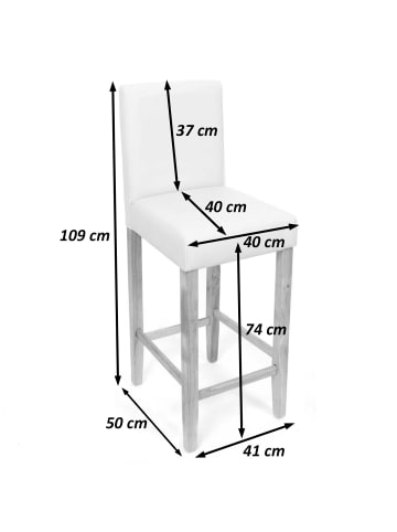 MCW 2er-Set Barhocker Cesena, Schwarz, dunkle Füße