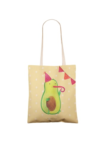 Mr. & Mrs. Panda Stofftasche Avocado Party Zeit ohne Spruch in Gelb Pastell