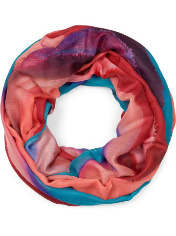 styleBREAKER Loop Schlauchschal Aquarell Farbverlauf in Rot-Orange