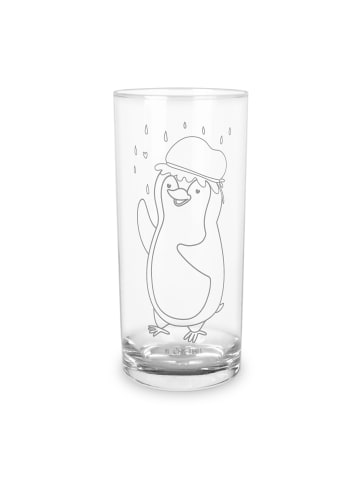 Mr. & Mrs. Panda Glas Pinguin Duschen ohne Spruch in Transparent