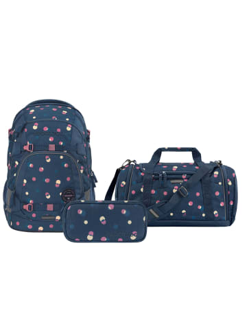Coocazoo Schulrucksack-Set MATE Bubble Dreams 3-teilig in blau