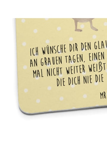 Mr. & Mrs. Panda Tischuntersetzer Maus Sterne mit Spruch in Gelb Pastell