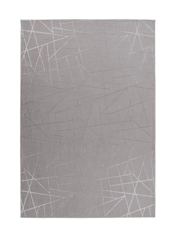 Kayoom Wohnzimmer Teppich – Hochflorteppich Bijou 125 in taupe - silber - rechteckig